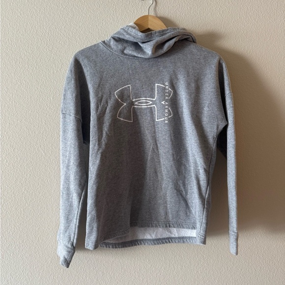 Under Armour Light Gray Fleece Hoodie - Picture 1 of 3